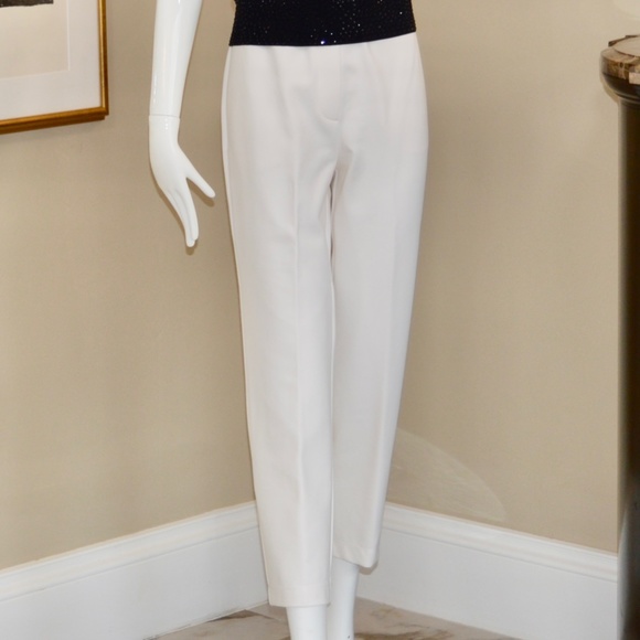 🆕🏷️ St. John Ecru Straight Leg Pants in White - Picture 8 of 16